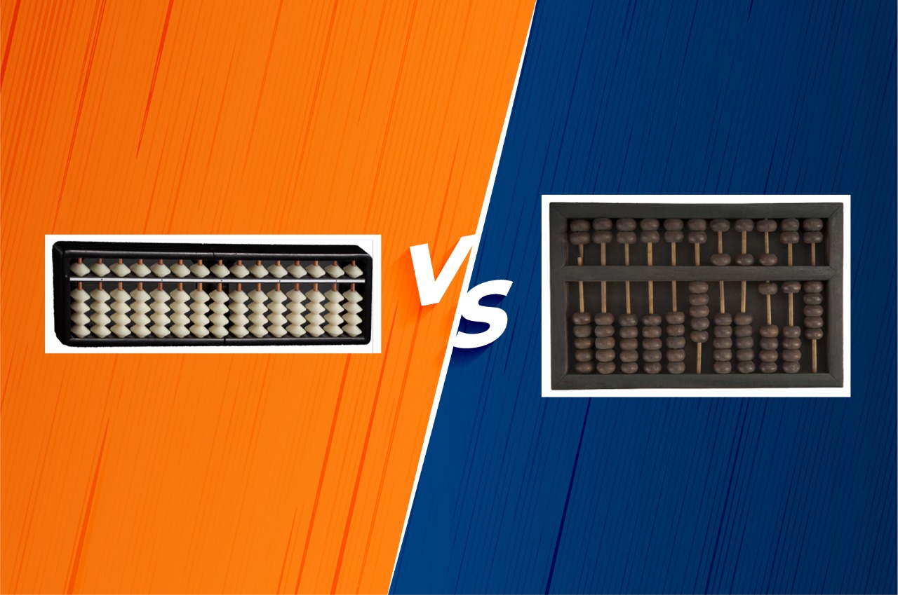 Chinese vs Japanese abacus rods 